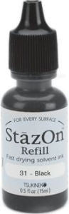 StazOn Solvent Ink Refill Jet Black