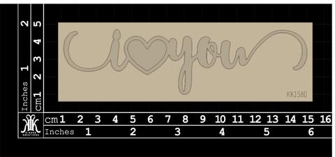 Kinder Kreations Chipboard I Heart You S2