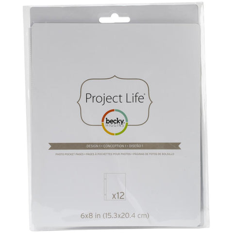 Project Life 6x8 Design 1 Page Protectors 12 Pack