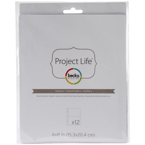 Project Life 6x8 Design 2 Page Protectors 12 Pack