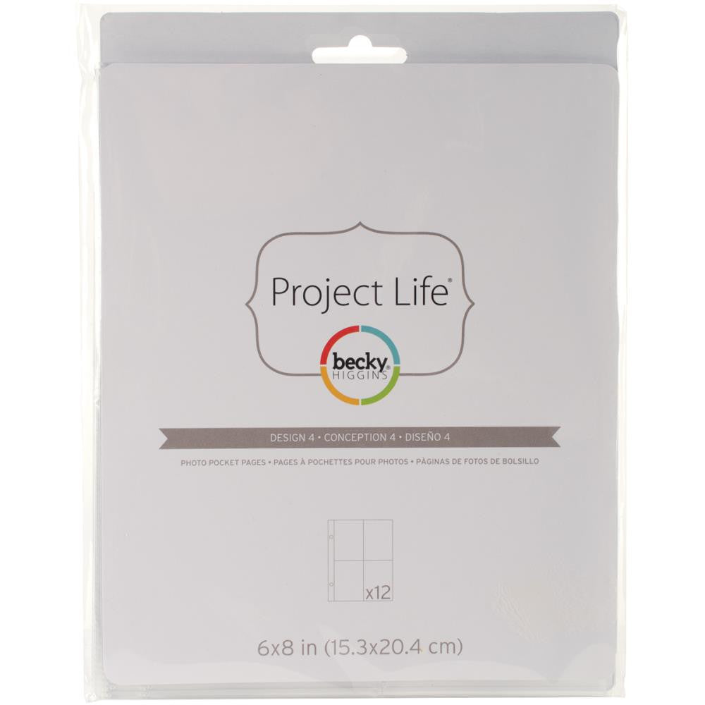 Project Life 6x8 Design 4 Page Protectors 12 Pack