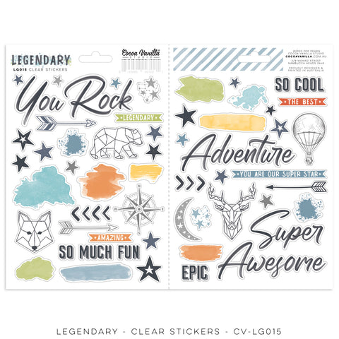 CV-LG015 Legendary Clear Stickers