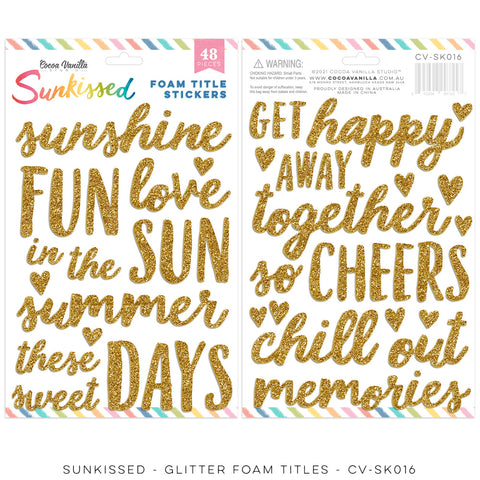 CV-SK016 Sunkissed Puffy Foam Title Stickers