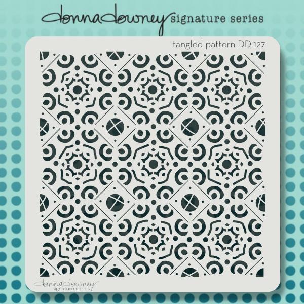 Donna Downey 8x8 Stencil Tangled pattern