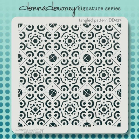 Donna Downey 8x8 Stencil Tangled pattern