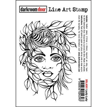 DRD Line Art Stamp Leafy Lady