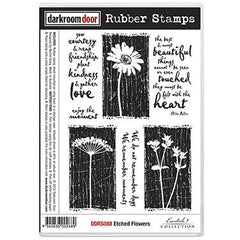 DRD Rubber Stamp Etched flowers