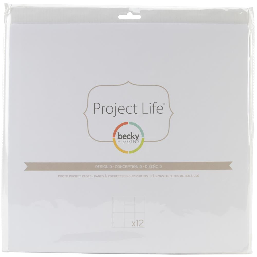 Project Life 12x12 Design D Page Protectors 12 Pack
