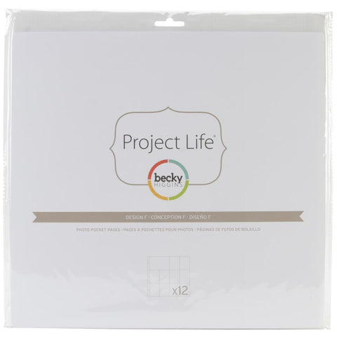 Project Life 12x12 Design F Page Protectors 12 pack