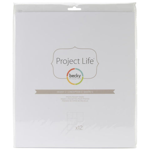 Project Life 12x12 Design G Page Protectors 12 Pack