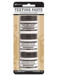 Ranger Texture Paste Sample Pots - Opaque Matte, Transparent Matte, Transparent Gloss