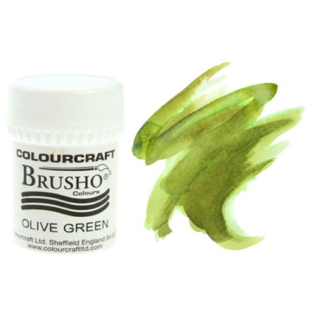 Brusho Colours - Water Colour Powder - Olive Green