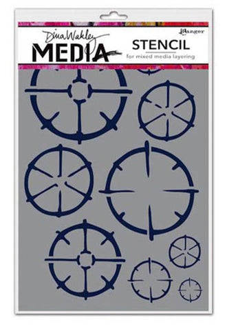 Dina Wakley Media 6x8 Stencil Wheels