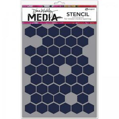 Dina Wakley 6x8 Stencil Honeycomb