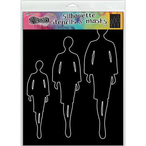 Dylusions Large Silhouette Stencil & Mask Emmi
