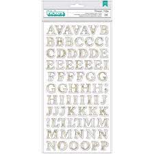 American Crafts Thickers Printed Chipboard Letter Stickers Decoupage