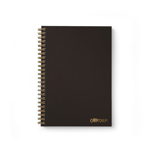 Carpe Diem B5 Spiral Hard cover Notebook - Black