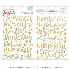 CV-JF016 Joyful Puffy title stickers