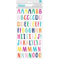 American Crafts Thickers Foam Letter Stickers Getaway