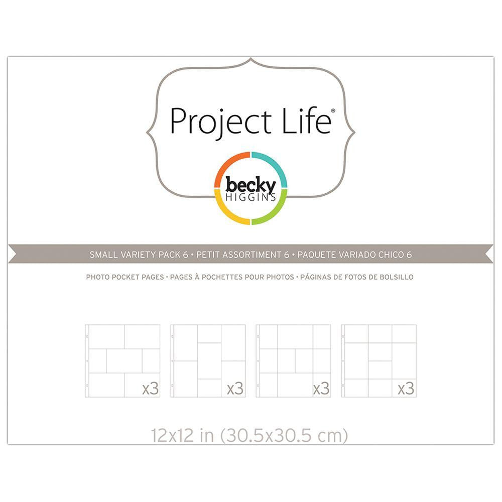 Project Life 12x12 Small Variety Pack 6 Page Protectors 12 Pack