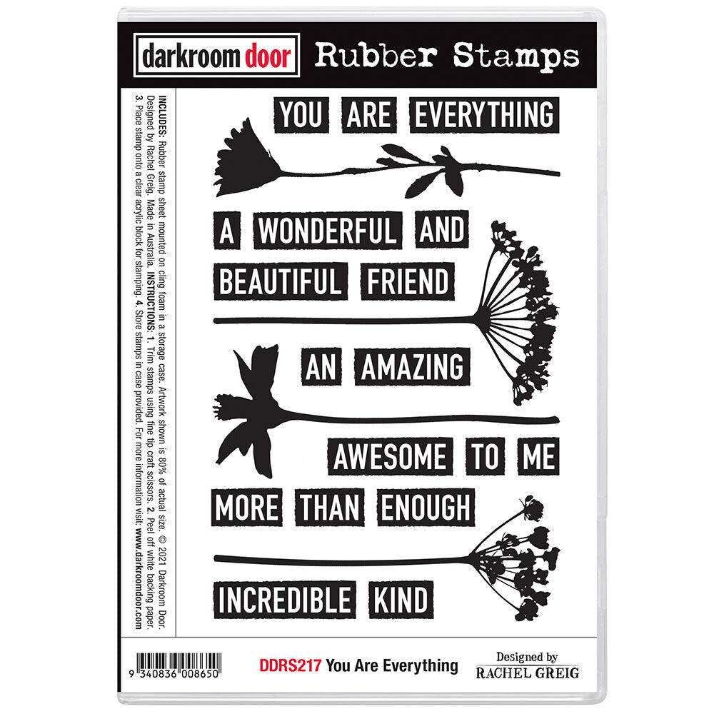 DRD Rubber Stamps You are Everything